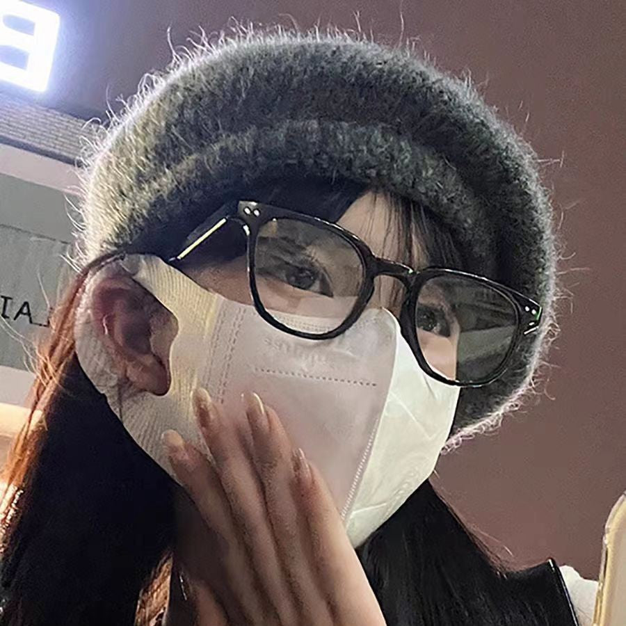 Sweet Beauty Face Little Wild Net Red Big Head Circumference Woolen Cap