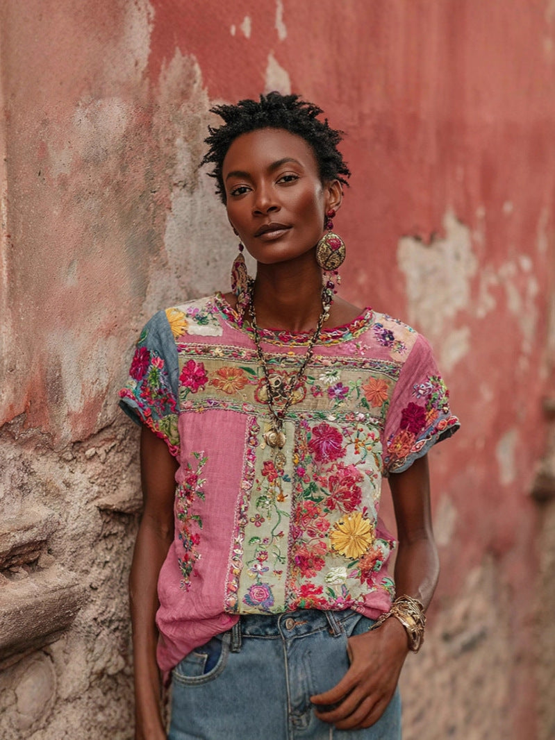 Top French Style Temperament Heavy Industry Digital Shirt