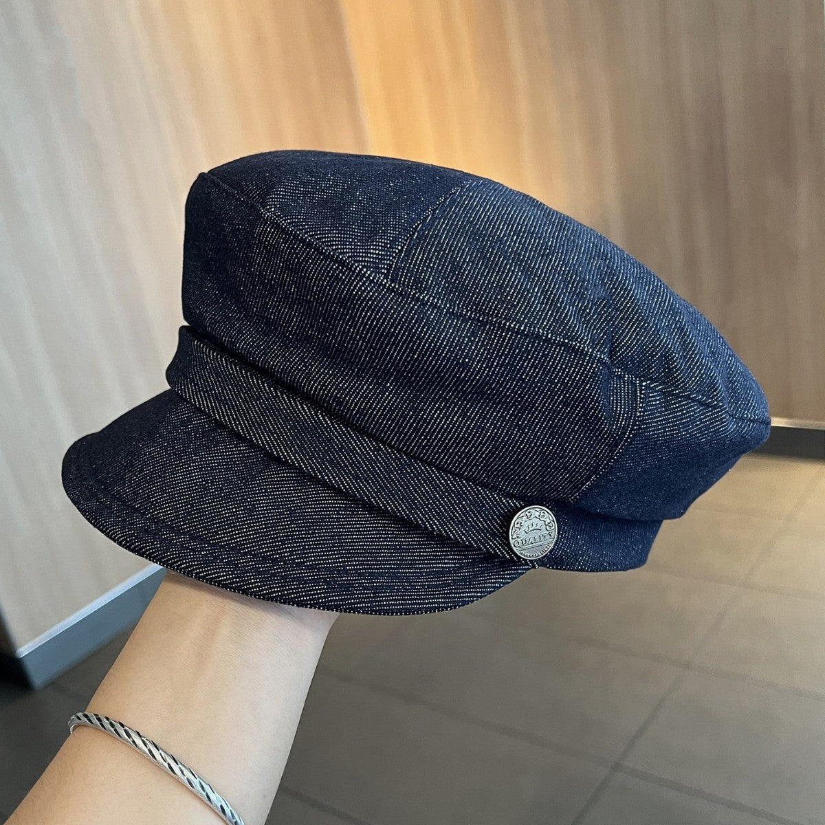 British Retro Octagonal Hat Fashionable Elegant Face-looking Newsboy Hat