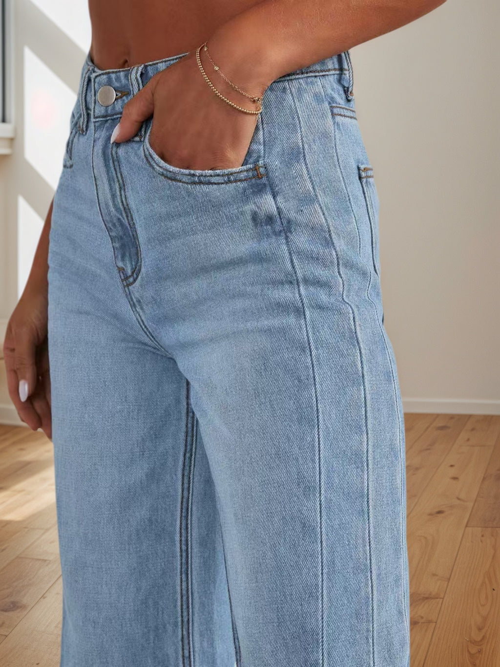 2025 New Women's Jeans, Denim Wide Leg Pants, Suitable For All Seasons